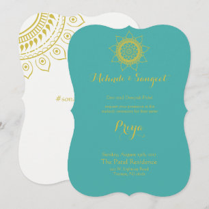 Indian Bollywood Wedding Invitation w / OM Kaart