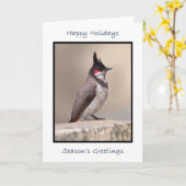 Indian Bulbul Kaart (Gele Bloem)