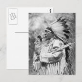 Indian Chief Whirlwind Soldier, 1925 Briefkaart (Voorkant / Achterkant)
