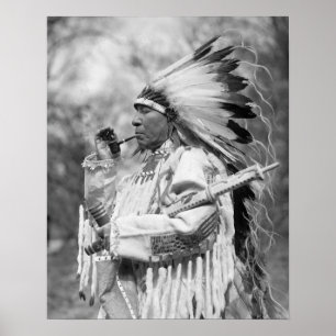 Indian Chief Whirlwind Soldier, 1925. Vintage Poster