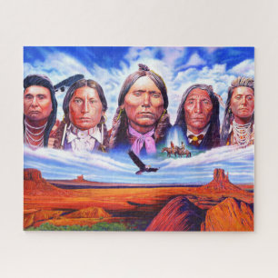 Indian Chiefs Beroemde inheemse Amerikanen horizon Legpuzzel