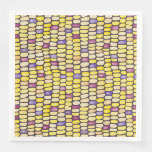 Indian Corn Waterverf Pattern Dinner Napkins Servet