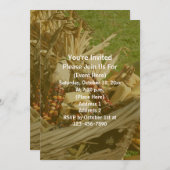 Indian Corn Wicker Basket Herfst Kaart (Voorkant / Achterkant)