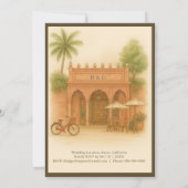 Indian Courtyard Destination bruiloft Escape Kaart (Achterkant)