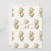 Indian Desi Wildflower bruiloft uitnodiging (Achterkant)