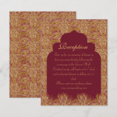 Indian elegant floral gold kaart (Voorkant / Achterkant)