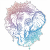 Indian Elephant Face Sticker (Voorkant)