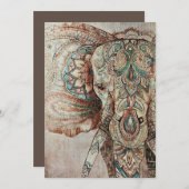 Indian Elephant Kaart (Voorkant / Achterkant)