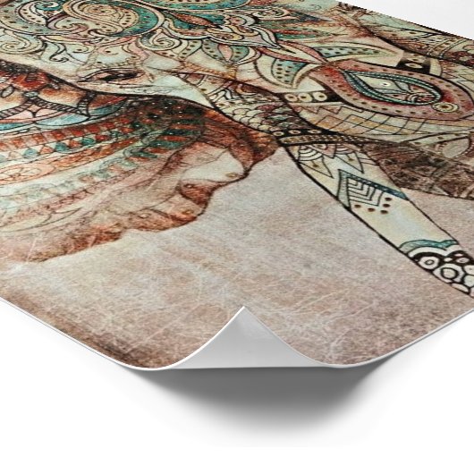 Indian Elephant Poster (Hoek)