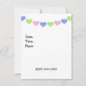 Indian Elephants Birthday Invitation Kaart (Achterkant)