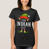 Indian Elf Group Funny Christmas Pajama Party T-shirt (Voorkant)