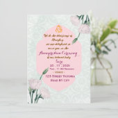 Indian First Rice Feeding Ritual Invitation Card (Debout devant)