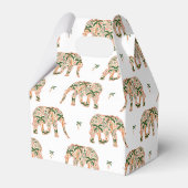 Indian Floral Paisley Ornate Elephants Bedankdoosjes (Achterkant)