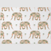 Indian Floral Paisley Ornate Elephants Tissuepapier (Voorkant)