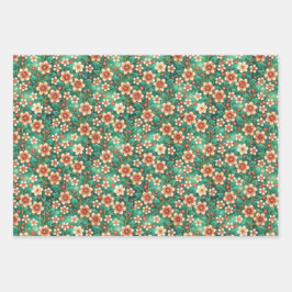 Indian Floral Pattern Inpakpapier Vel