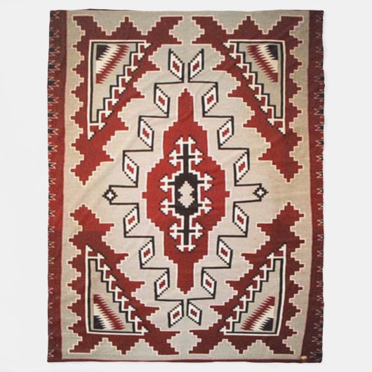 INDIAN (gesimuleerde) ventilatordoekjes Fleece Deken (Voorkant)