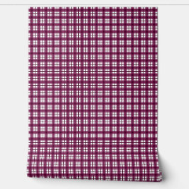 Indian Gingham 1 Burgundy Behang