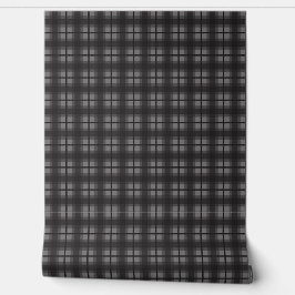 Indian Gingham - Attractive Black Behang