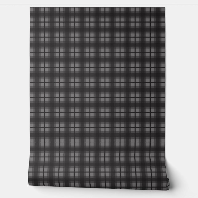 Indian Gingham - Attractive Black Behang (Afrollen)