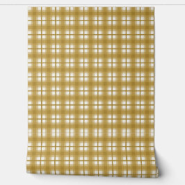 Indian Gingham - Honey Ochre Behang