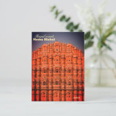Indian Hawa mahal Jaipur postkaart (Staand voorkant)