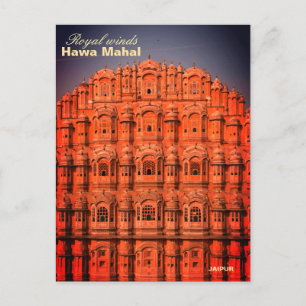 Indian Hawa mahal Jaipur postkaart