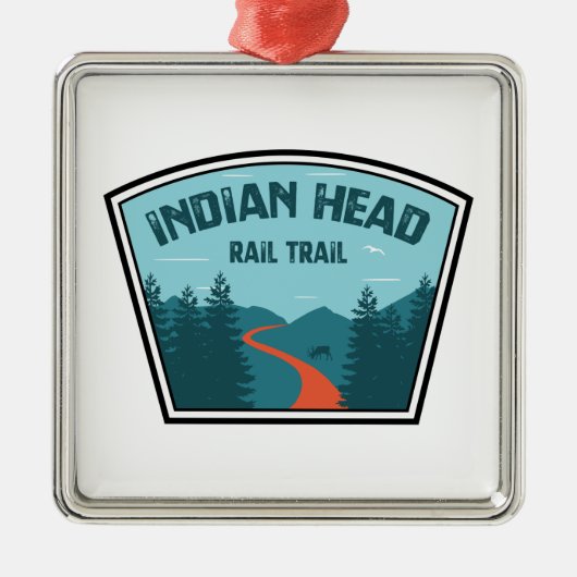 Indian Head Rail Trail Metalen Ornament (Voorkant)