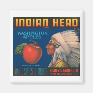 Indian Head Washington Apples kratellabel Magneet