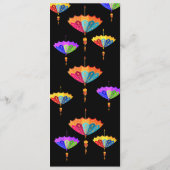 Indian Hindu Parasol illumine le menu Mariage (Dos)