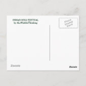 INDIAN HOLI FESTIVAL BRIEFKAART (Achterkant)