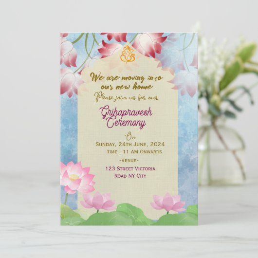 Indian Housewarming Invitations (Debout devant)