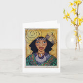Indian Lady Note Card Kaart (Gele Bloem)