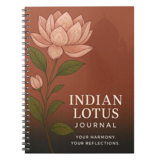 Indian Lotus Journal: Nature-Inspired Notebook for Notitieboek