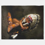 INDIAN MAIDEN Fleece Blankets Deken (Voorkant (Horizontaal))