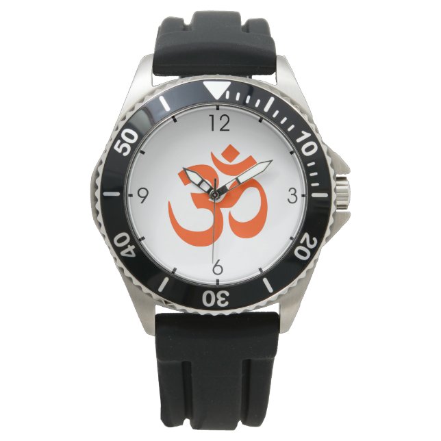 Indian Om Symbol Horloge (Voorkant)