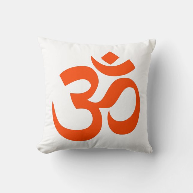 Indian Om Symbol Kussen (Voorkant)