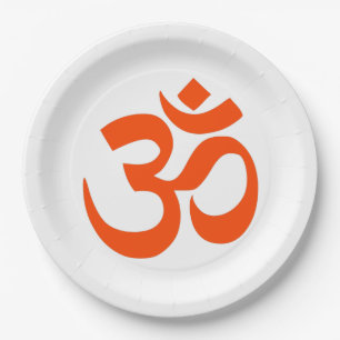 Indian Om Symbol Papieren Bordje