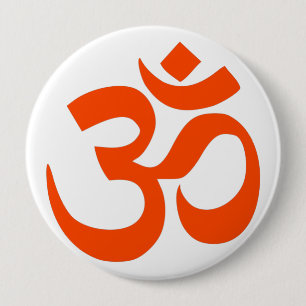 Indian Om Symbol Ronde Button 4,0 Cm