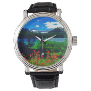 Indian Paintbrush Wildflowers Horloge