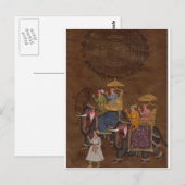 INDIAN PAINTING KING ON THE ELEPHANT PROCESSION BRIEFKAART (Voorkant / Achterkant)