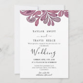 Indian Paisley Gold Faire-part de mariage (Devant)