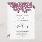 Indian Paisley Gold Faire-part de mariage (Devant / Derrière)