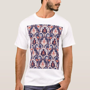 Indian Paisley: Naadloos bloemmedaillon. T-shirt