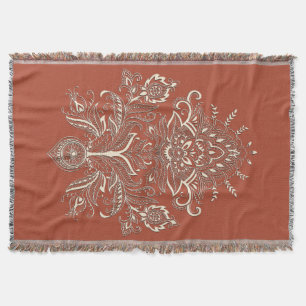 Indian Paisley - Throw Blanket Deken