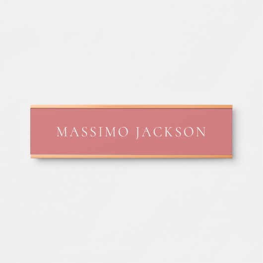 Indian Red Minimalist Plain Modern Aesthetic Look Deurbordje (Voorkant)