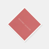 Indian Red Minimalist Plain Modern Aesthetic Look Servet (Hoek)