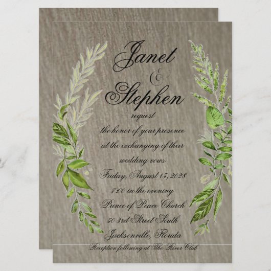 Indian River Flat bruiloft uitnodiging (Voorkant / Achterkant)