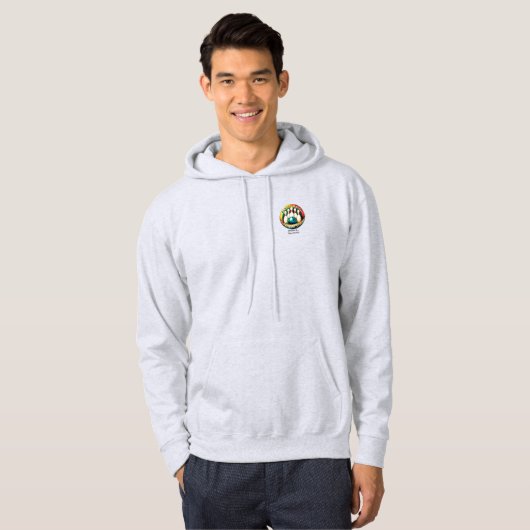 Indian River Mannen ZWARTE letter Pullover Hoodie (Voorkant volledig)