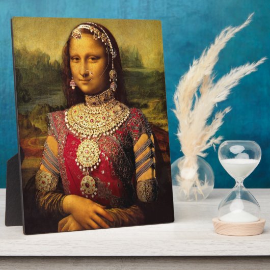 Indian Royal Monalisa - Tabletop Plaque with Easel (Côté)