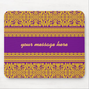 Indian Sari Design - Paarse Mousepad Muismat